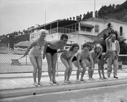 Judy Garland and Friends Prepare to Dive 1939